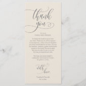 Dinner Place setting Bedankt, Modern Script Kaart (Voorkant)