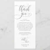 Dinner Place setting Bedankt, Modern Script Kaart (Voorkant)