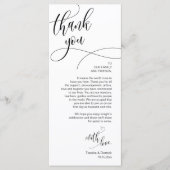 Dinner Place setting Bedankt, Modern Script Kaart (Voorkant)