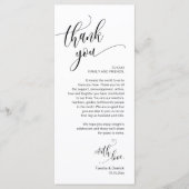 Dinner Place setting Bedankt, Modern Script Kaart (Voorkant)