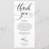 Dinner Place setting Bedankt, Modern Script Kaart (Voorkant)