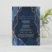 Dinner-repetitie van marmer en goudgrijs kaart (Staand voorkant)