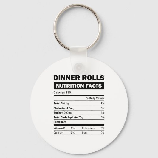 Dinner Rolls Nutrition Facts Family Matching Chris Sleutelhanger (Voorkant)