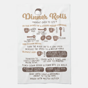 Dinner Rolls ontvang Tea Kitchen Towel Theedoek
