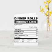 Dinner Rolls Voedingswaarde Feiten Familie Matchin Kaart (Gele Bloem)