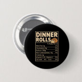Dinner Rolls Voedingswaarde Feiten Grappig Brood E Ronde Button 5,7 Cm (Voorkant /achterkant)