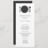 Dinner Setting, Restaurant Slimline Menu (Voorkant / Achterkant)