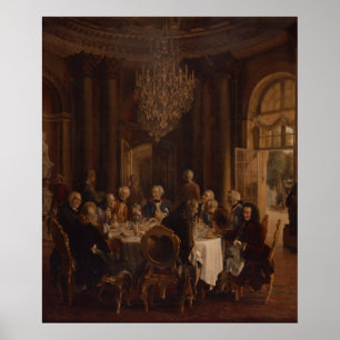 Dinner Table te Sanssouci, 1850 Poster