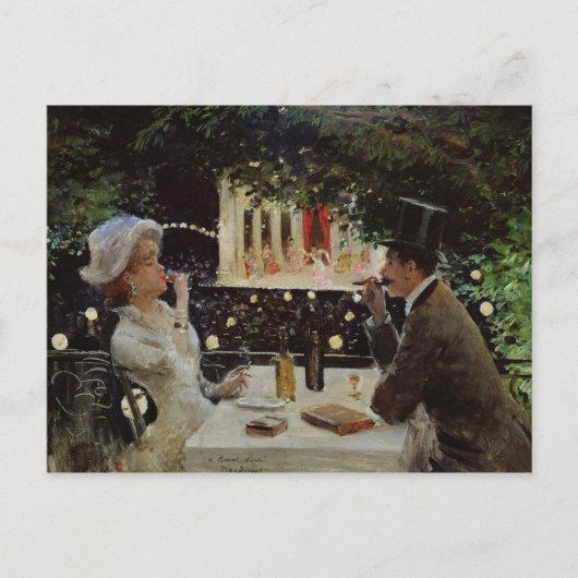 Dinner te Les Ambassadeurs, c.1882 Briefkaart (Voorkant)