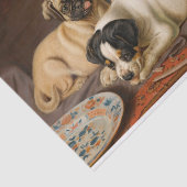 Dinner, Two Pugs and a Terrier van Horatio Coulder Tissuepapier (Detail)