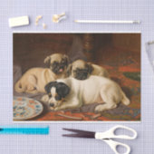 Dinner, Two Pugs and a Terrier van Horatio Coulder Tissuepapier (Craft)