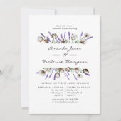 Dinner van lavendel en katoenhuwelijk kaart (Voorkant)