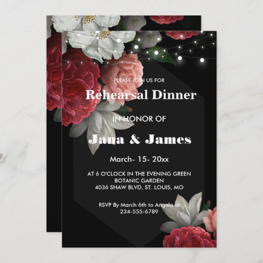 Dinner van vuurzee-opruiing kaart (Voorkant / Achterkant)