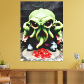 Dinner with Cthulhu Canvas Afdruk (Insitu (Woonkamer))