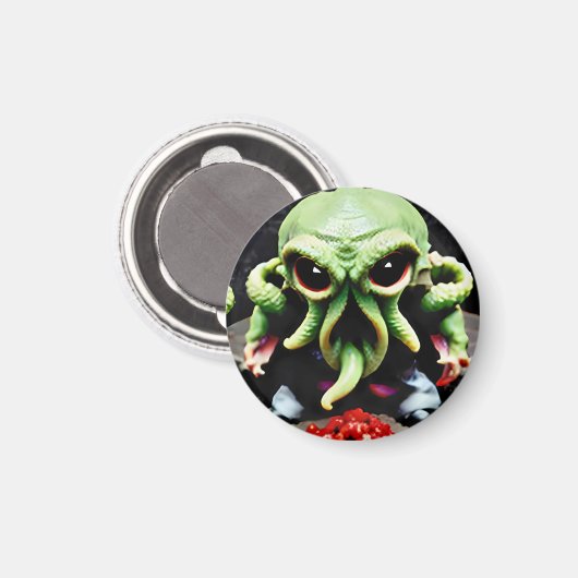 Dinner with Cthulhu Magneet (Voorkant / Achterkant)