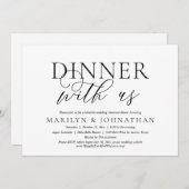 Dinner with us, Wedding Rehearsal Celebration Invi Kaart (Voorkant / Achterkant)