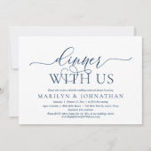 Dinner with us, Wedding Rehearsal Celebration Invi Kaart (Voorkant)