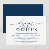 Dinner with us, Wedding Rehearsal Celebration Invi Kaart (Voorkant / Achterkant)