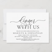 Dinner with us, Wedding Rehearsal Celebration Kaart (Voorkant)