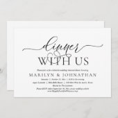 Dinner with us, Wedding Rehearsal Celebration Kaart (Voorkant / Achterkant)