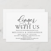 Dinner with us, Wedding Rehearsal Celebration Kaart (Voorkant / Achterkant)