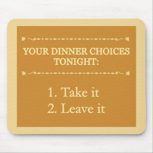 Dinnerkeuzen mousepad muismat