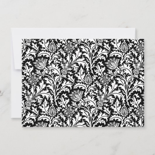 Dinnerklep en Stropdas Kaart (Achterkant)