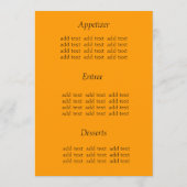 Dinnermenukaart, Vase met twaalf zonnebloemen Menu (Achterkant)