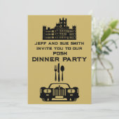 Dinnerparty met Downton-thema Kaart (Staand voorkant)