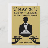 Dinnerparty met Downton-thema Kaart (Achterkant)