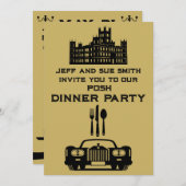 Dinnerparty met Downton-thema Kaart (Voorkant / Achterkant)