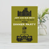 Dinnerparty met Downton-thema Kaart (Staand voorkant)