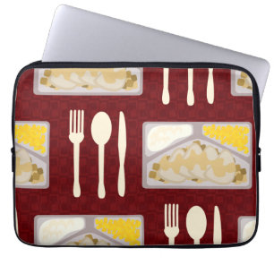Dinners Fun Kitschy Epic Meal Pattern, bevroren Laptop Sleeve