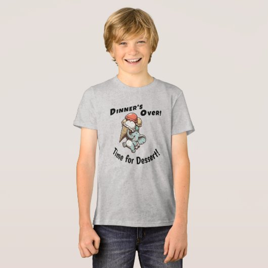 Dinner's Over. Time for Dessert Tri-Blend Shirt (Voorkant volledig)