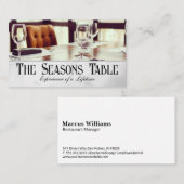 Dinnerware en glaswerk | restaurant visitekaartje (Voorkant / Achterkant)