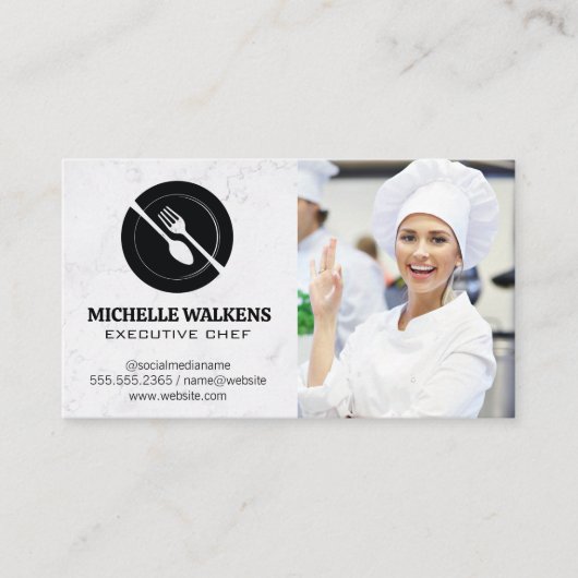Dinnerware Logo | Chef in Kitchen Visitekaartje (Voorkant)