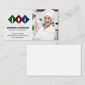 Dinnerware Logo | Vrouw Chef in de keuken Visitekaartje (Voorkant / Achterkant)