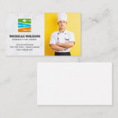 Dinnerware Restaurant Logo | Chef in uniform Visitekaartje (Voorkant / Achterkant)