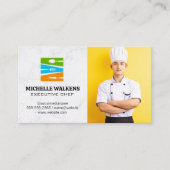 Dinnerware Restaurant Logo | Chef in uniform Visitekaartje (Voorkant)