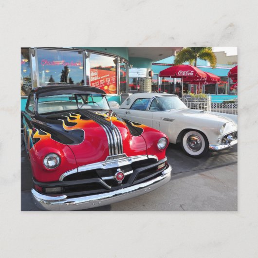 Dinning in de jaren 50 bij Mel's Diner Briefkaart (Voorkant)