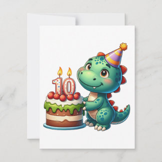 Dino 10e verjaardag bedankkaart