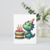 Dino 10e verjaardag bedankkaart (Staand voorkant)