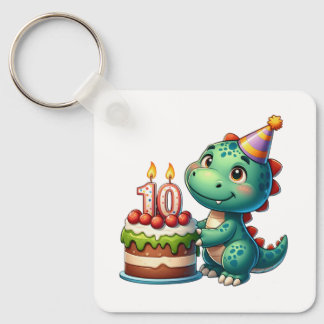 Dino 10e verjaardag sleutelhanger