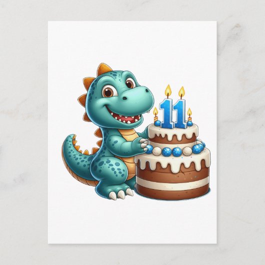 Dino 11e verjaardag briefkaart (Voorkant)