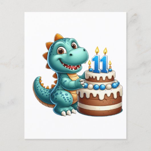 Dino 11e verjaardag flyer (Voorkant)