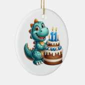 Dino 11e verjaardag keramisch ornament (Rechts)