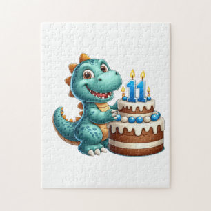 Dino 11e verjaardag legpuzzel