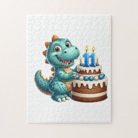 Dino 11e verjaardag legpuzzel (Verticaal)