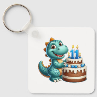 Dino 11e verjaardag sleutelhanger