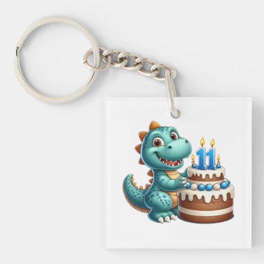 Dino 11e verjaardag sleutelhanger (voorkant)
